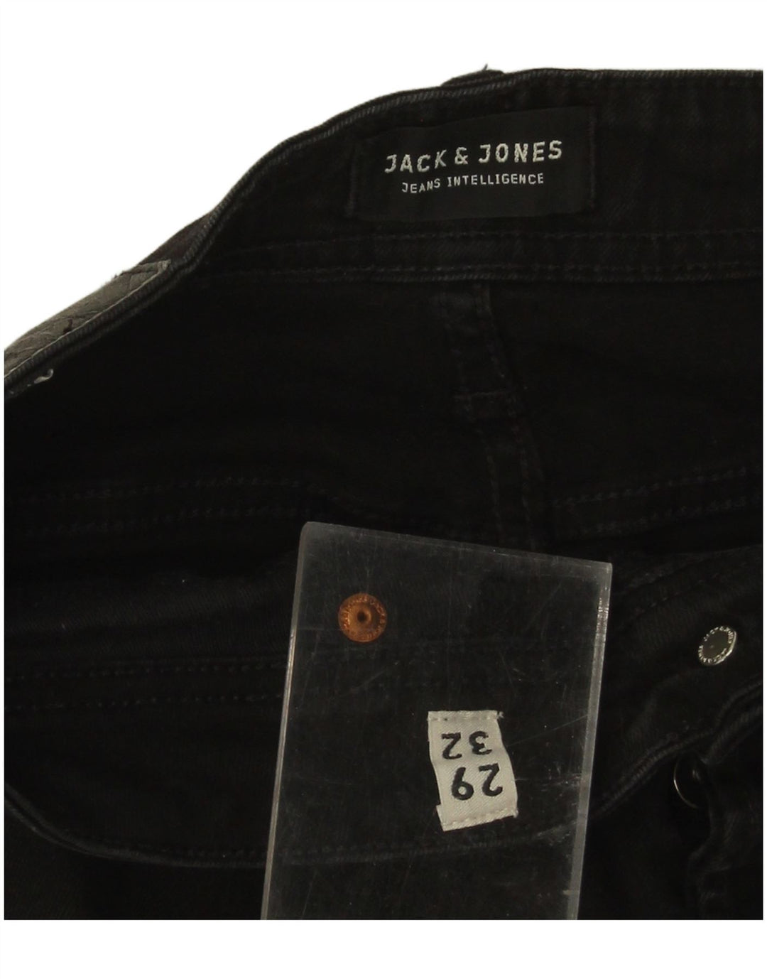 Jack & Jones Herre Tim Slim Jeans W29 L30 Sort Bomuld