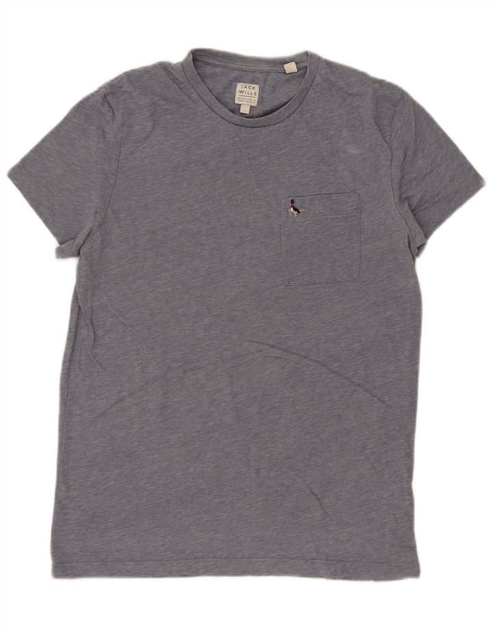 Jack Wills Herre T-shirt Top Lille grå Flecked Bomuld