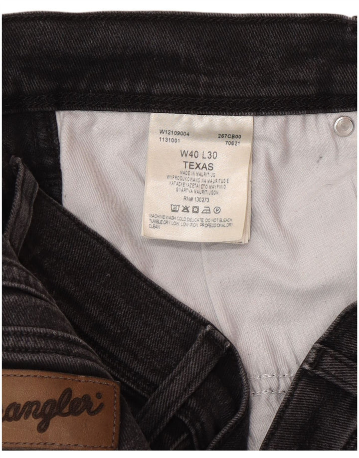 Wrangler Herre Texas Straight Jeans W40 L30 Grå Bomuld