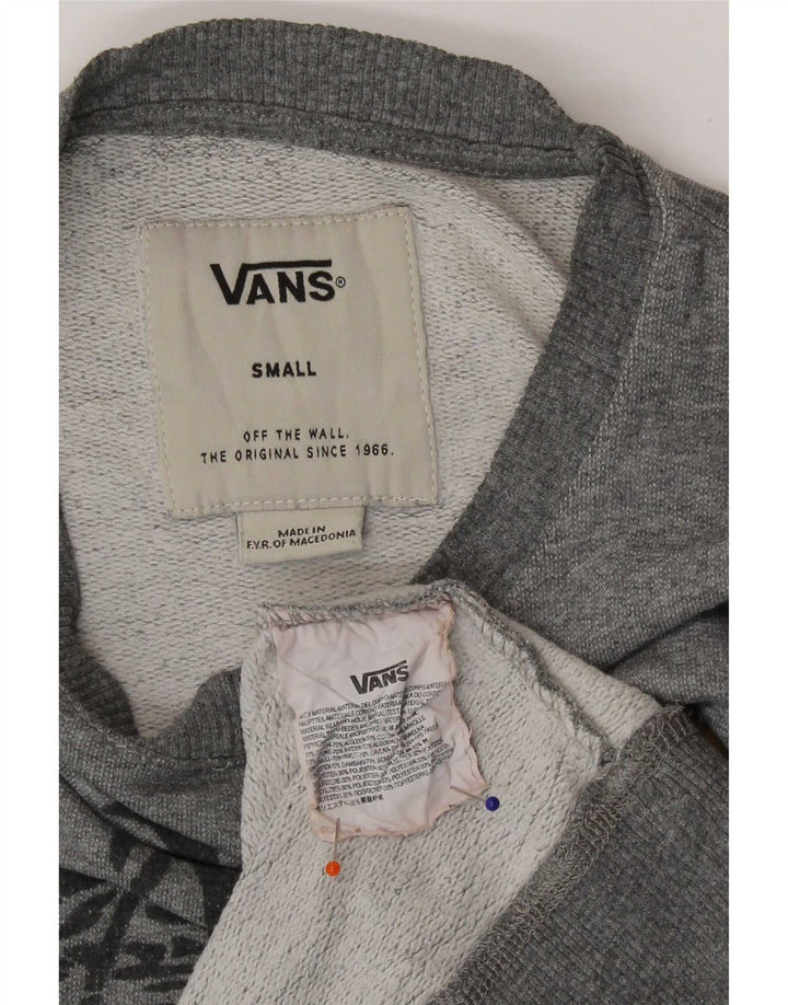 Vans Herre Grafisk Sweatshirt Jumper Lille Grå Bomuld