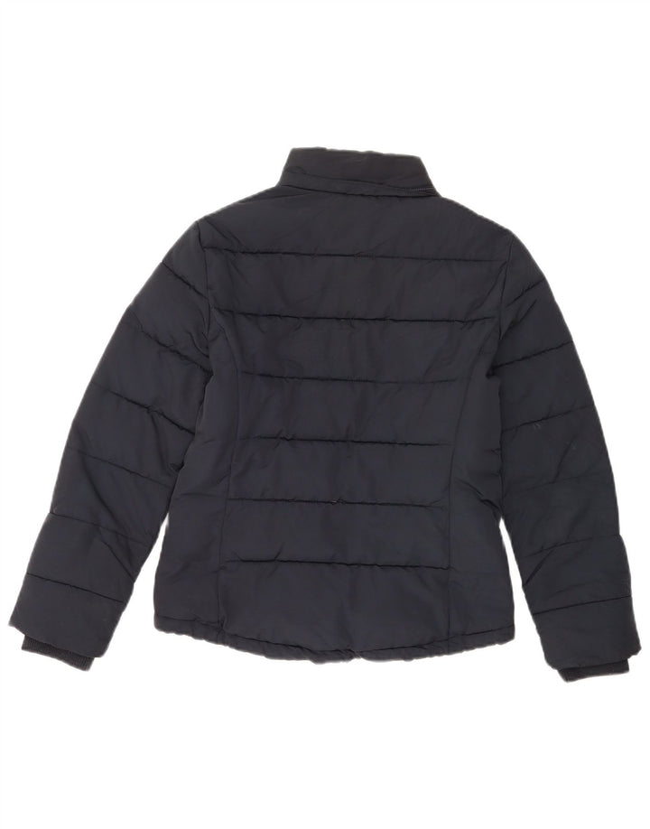Topshop Dame Polstret Jakke UK 6 XS Navy Blue Polyester