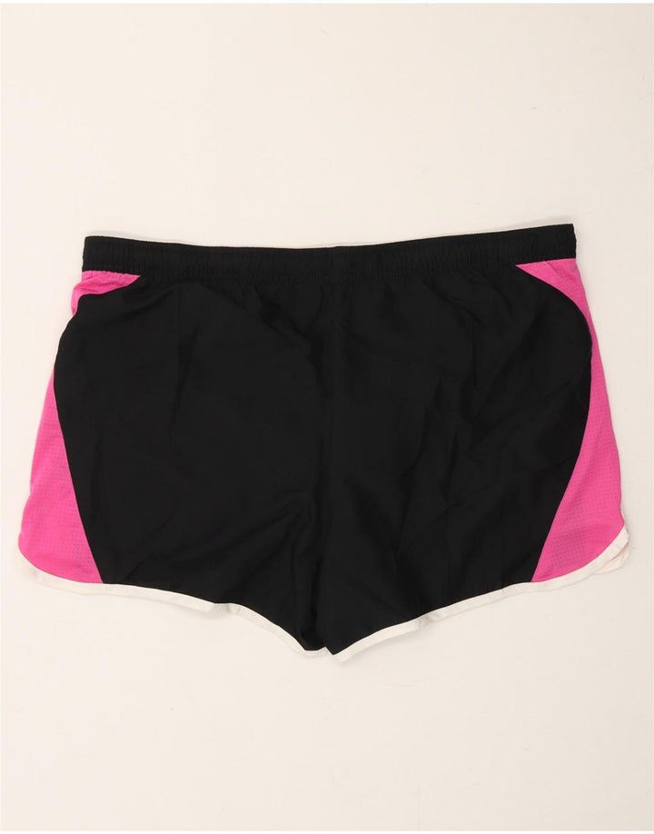 ADIDAS Womens Sport Shorts UK 16 Large  Black Colourblock Polyester Vintage Adidas and Second-Hand Adidas from Messina Hembry 
