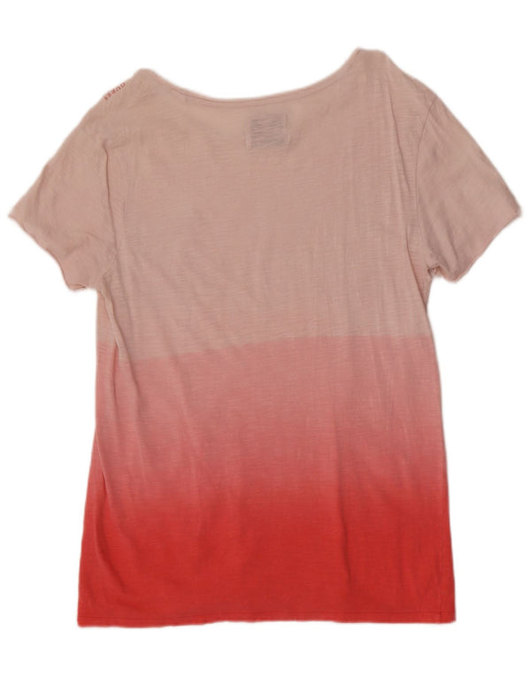 Guess Herre T-Shirt Top UK 36 XS Pink Colourblock Bomuld