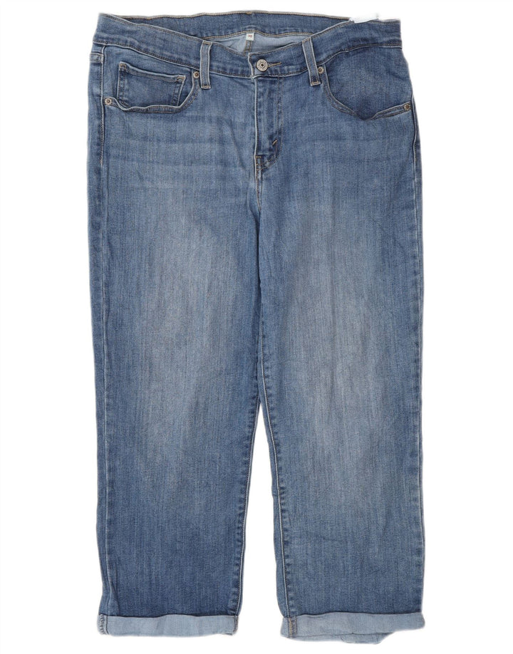 Levi's Lige Capri Jeans til kvinder W30 L22 Blå Bomuld
