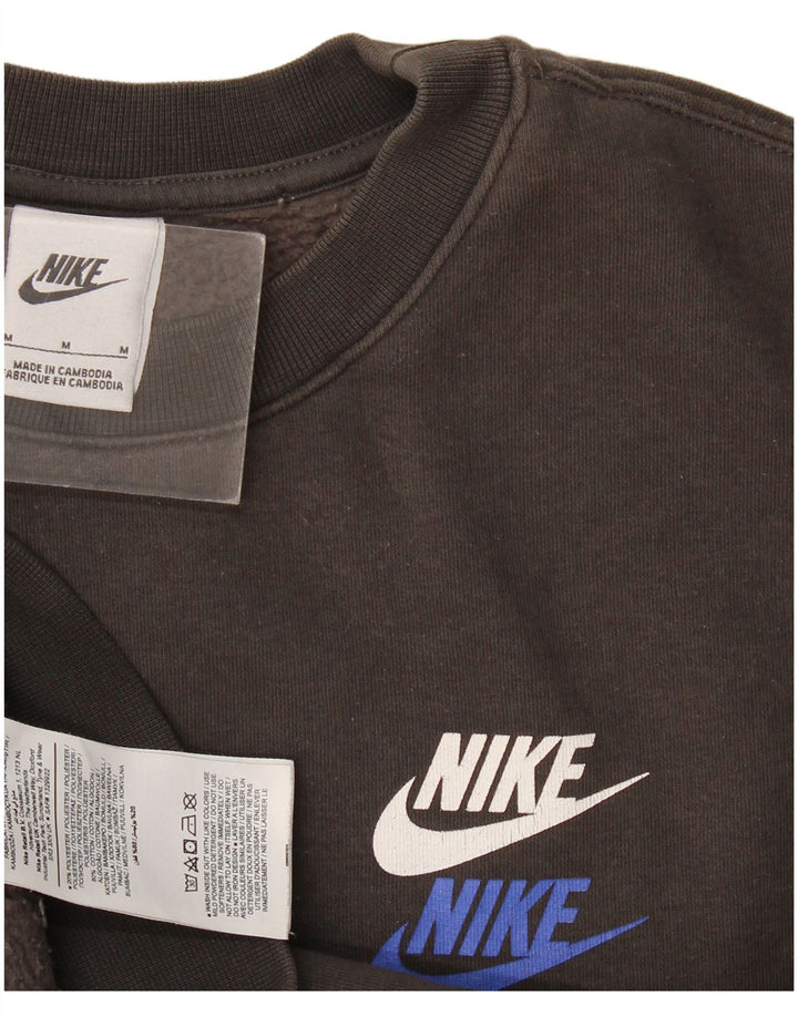 Nike grafisk sweatshirt til mænd mellem grå bomuld