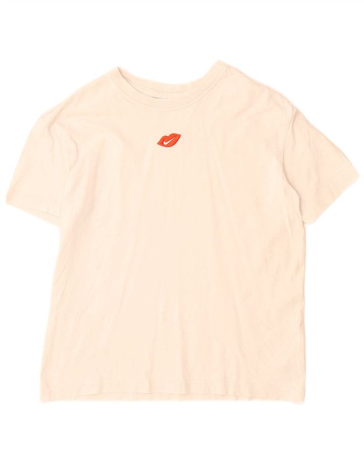 Nike T-shirt top til mænd, lille hvid bomuld