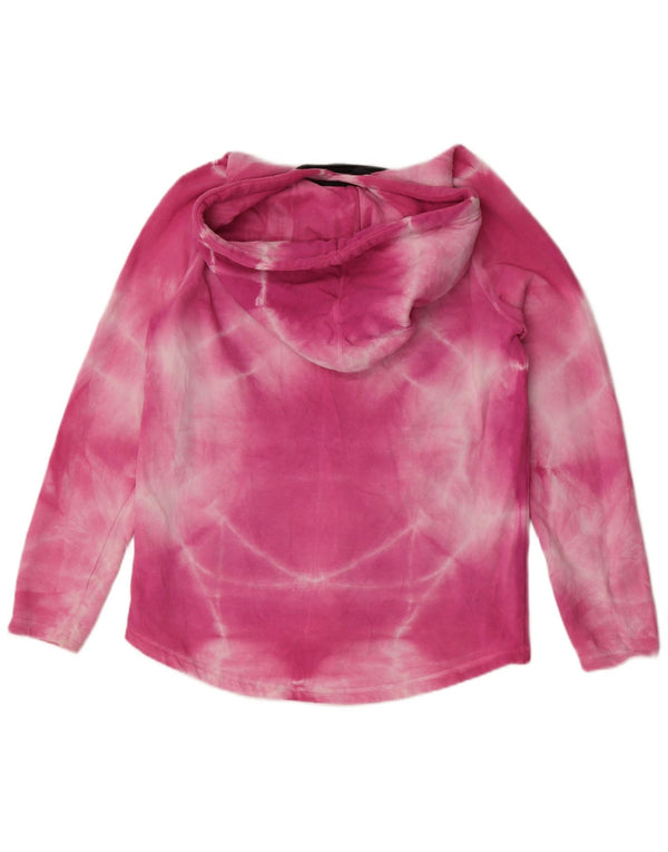 Harley Dame Grafisk Hoodie Jumper UK 10 Small Pink Tie Dye Bomuld