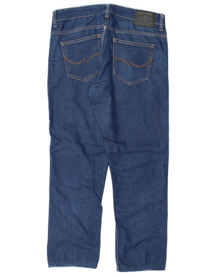 Jack & Jones Herre Clark Straight Jeans W30 L28 Blå Bomuld