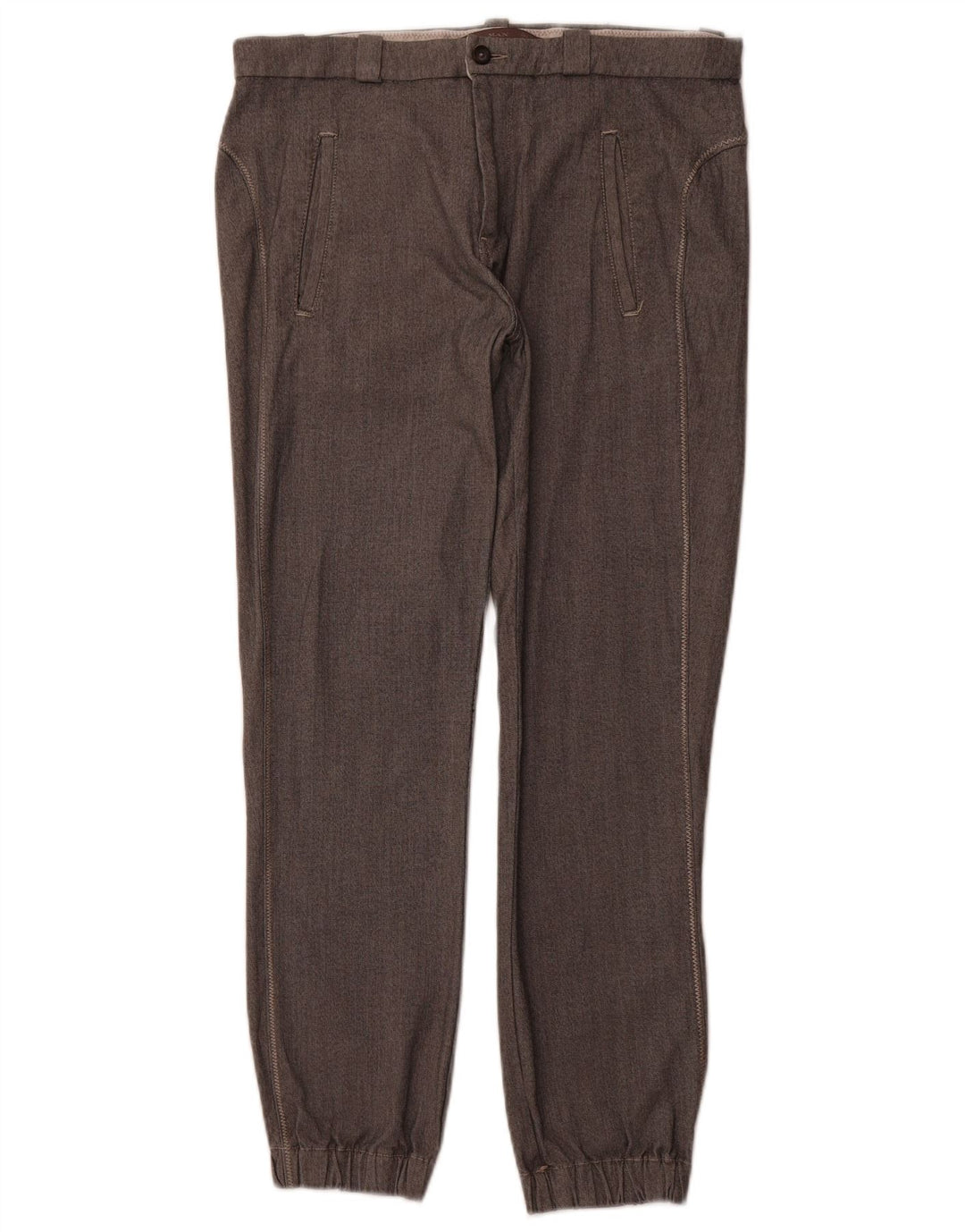ZARA Joggers til mænd Chinobukser EU 40 Medium W31 L28 Grå Polyester