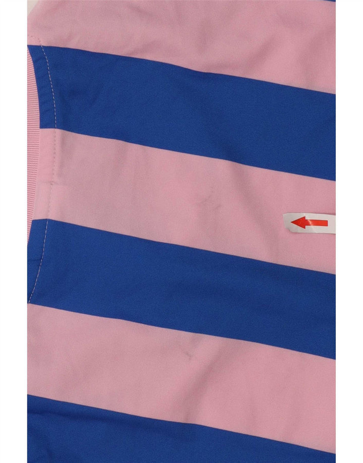 Adidas Grafisk T-shirt top mellem lyserød stribet polyester til mænd