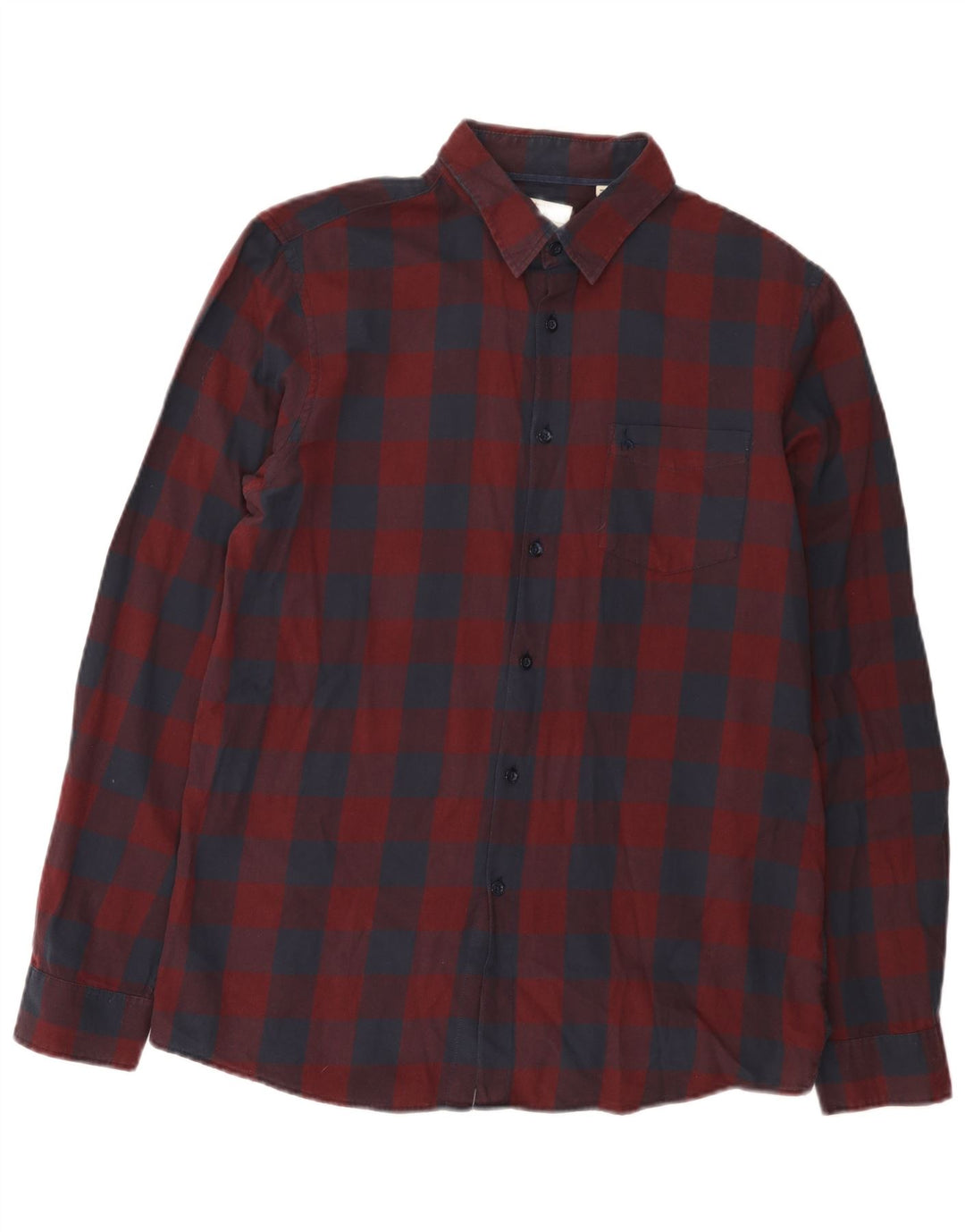 Jack Wills Herre Classic Fit skjorte Medium Burgundy Gingham Cotton