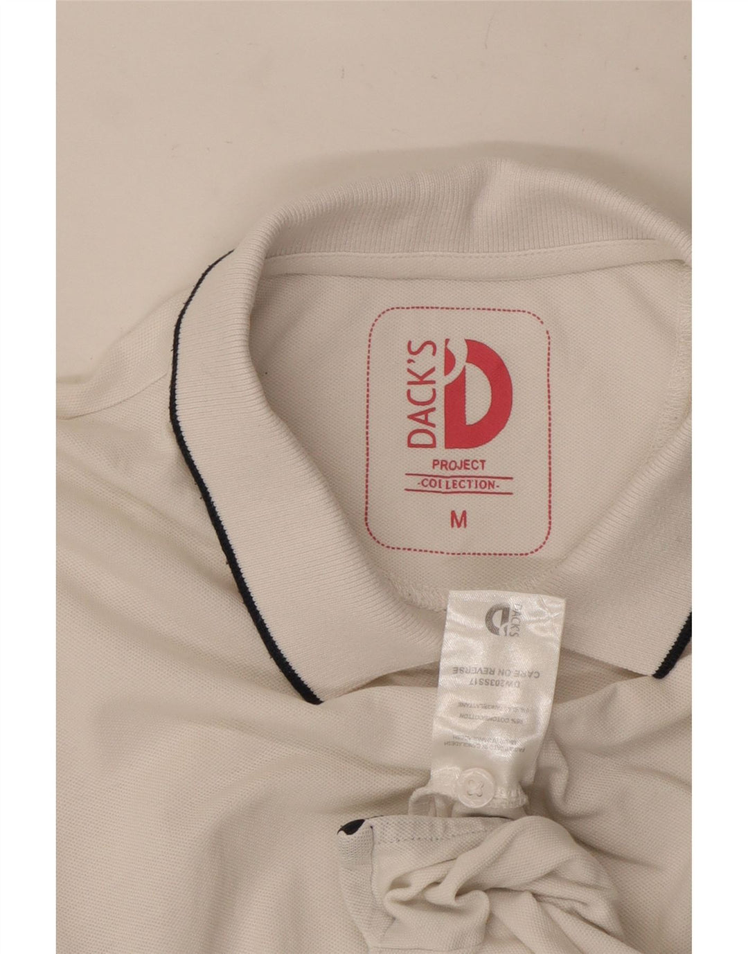 Dacks Dame Polo Shirt UK 12 Medium White Bomuld