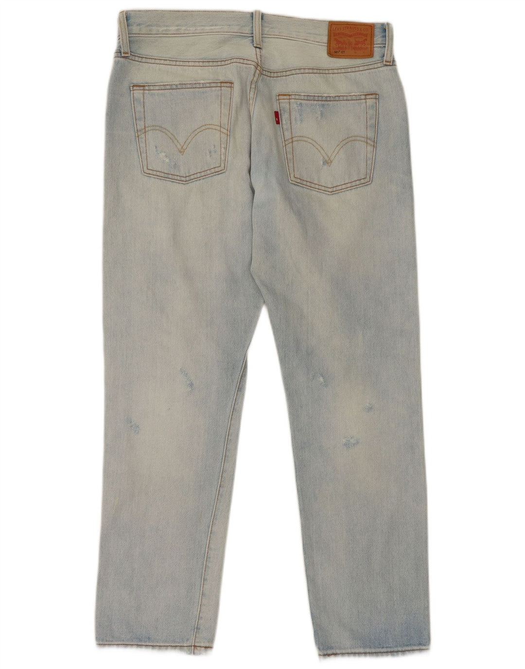 Levi's Herre 501 Distressed Straight Jeans W27 L27 Blå Bomuld