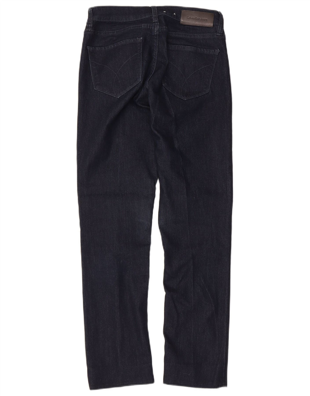 Calvin Klein Dame Straight Jeans W32 L27 Marineblå Bomuld