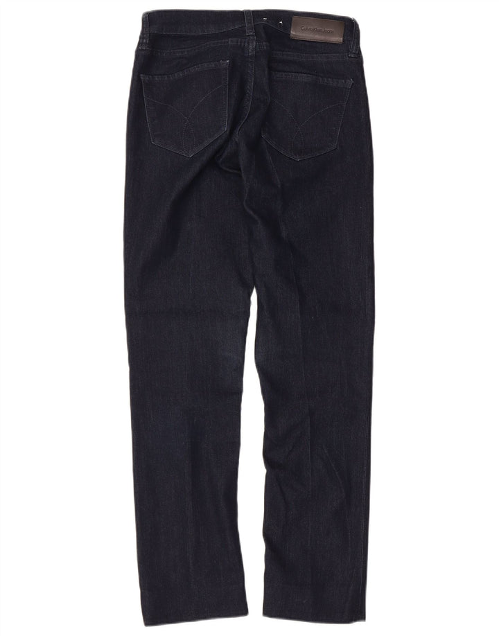 Calvin Klein Dame Straight Jeans W32 L27 Marineblå Bomuld