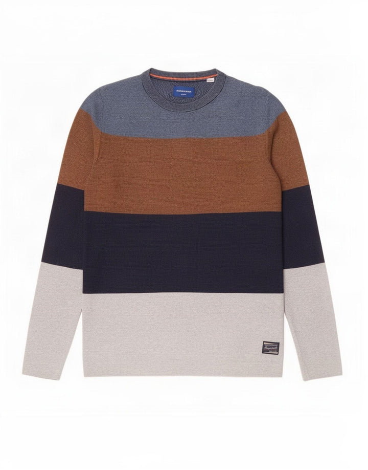 Jack & Jones Herretrøje med rund hals trøje Medium Flerfarvet Colourblock