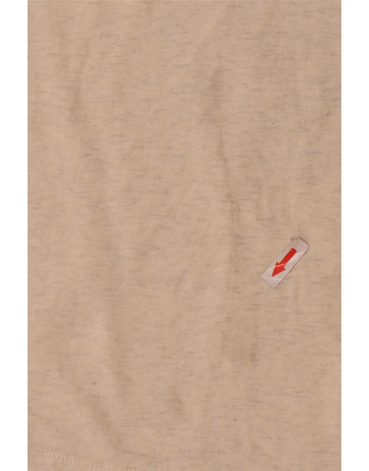 Fat Face Herre grafisk T-shirt Top Stor Off White Flecked Bomuld