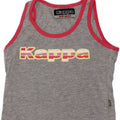 KAPPA Girls Graphic Vest Top 7-8 Years Small Grey Cotton Vintage Kappa and Second-Hand Kappa from Messina Hembry 