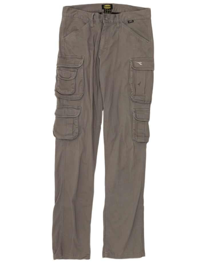 DIADORA Herre Slim Cargo Bukser W32 L34 Grå Bomuld
