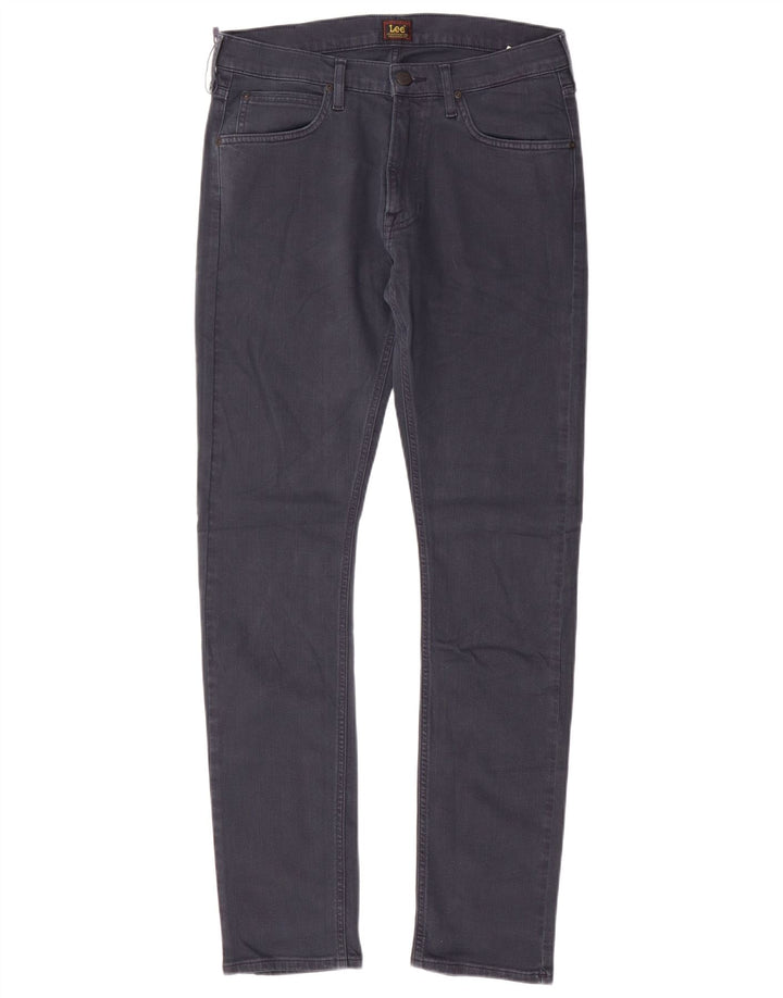 Lee Herre Luke Slim Jeans W31 L32 Marineblå Bomuld