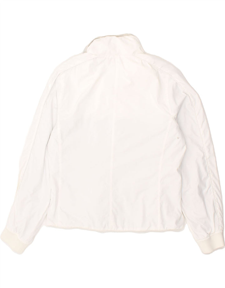 CHAMPION Womens Hooded Tracksuit Top Jacket UK 14 Medium White Vintage Champion and Second-Hand Champion from Messina Hembry 