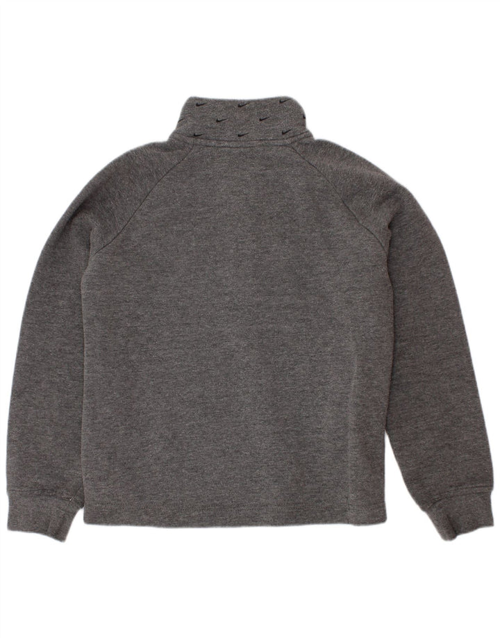 Nike drenge grafisk sweatshirt med lynlåshals 5-6 år mellemgrå bomuld