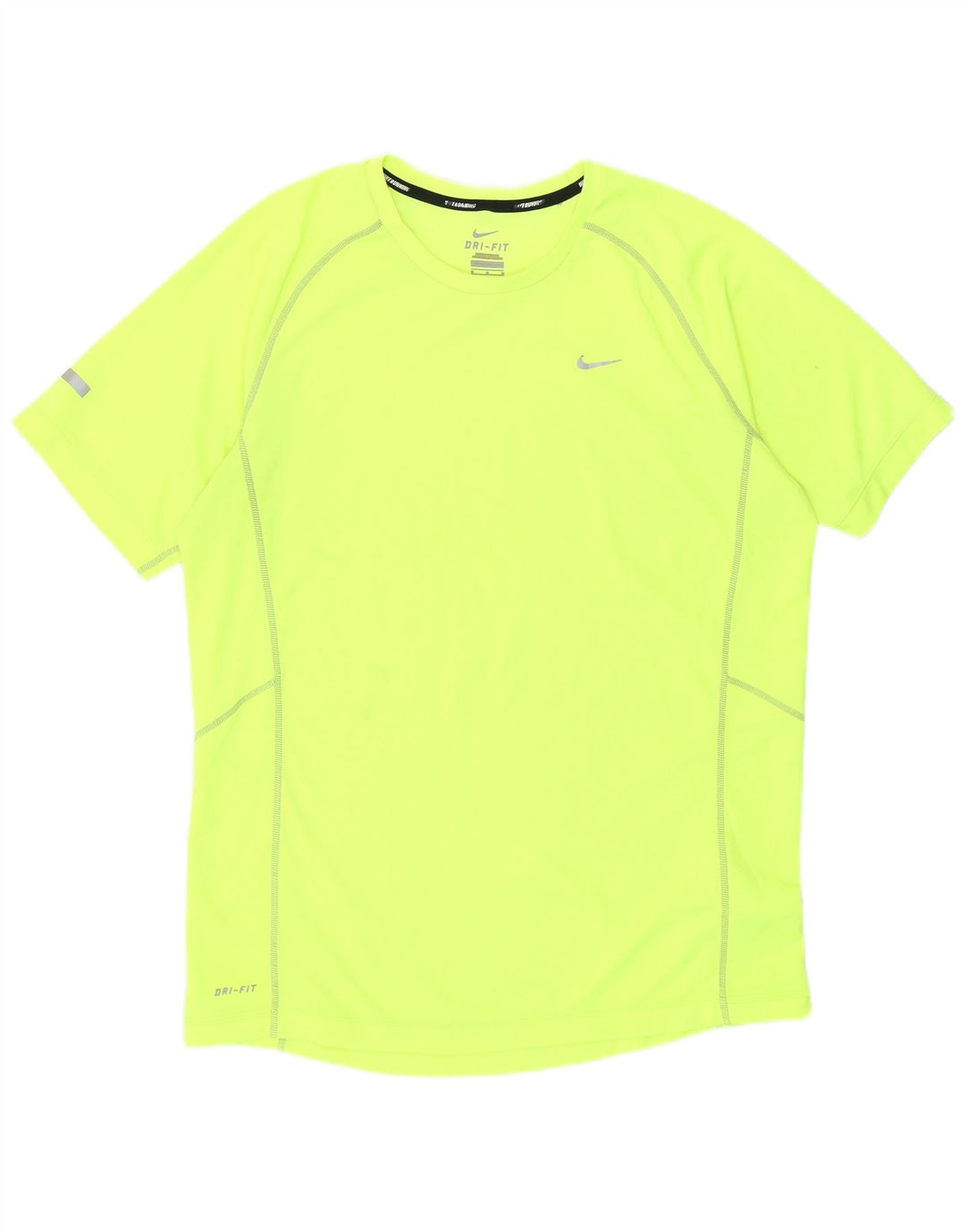 Nike Herre Dri Fit T-shirt Top Medium Gul Polyester