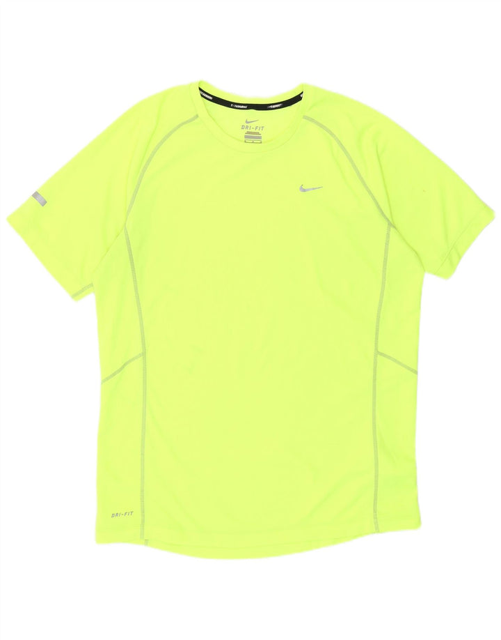 Nike Herre Dri Fit T-shirt Top Medium Gul Polyester