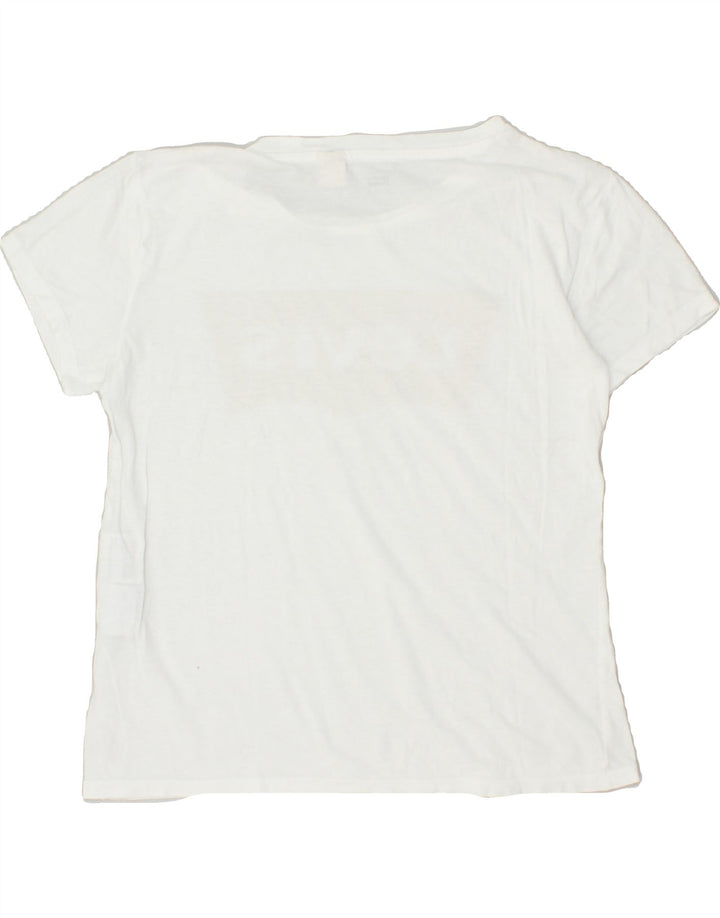 LEVI'S Womens Graphic T-Shirt Top UK 10 Small White Cotton | Vintage Levi's | Thrift | Second-Hand Levi's | Used Clothing | Messina Hembry 