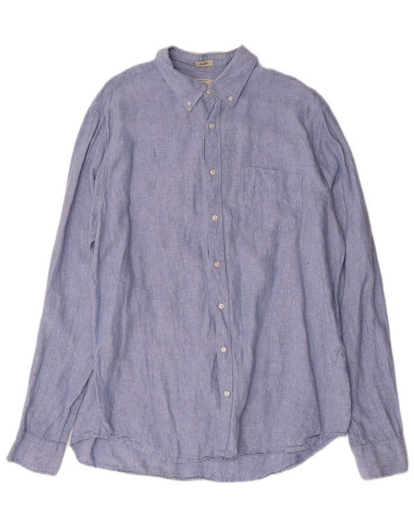 J. Crew Herre høj Classic Fit skjorte XL Blå hør