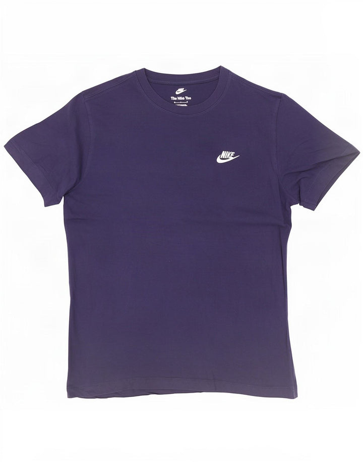 Nike Herre T-shirt Top Medium Marineblå Bomuld