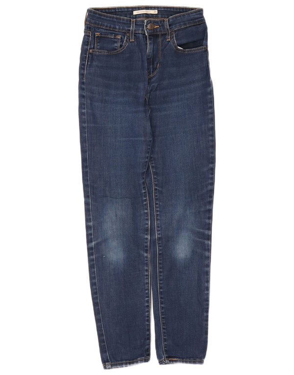Levi's Dame 721 Skinny Jeans med høj talje W25 L27 blå bomuld