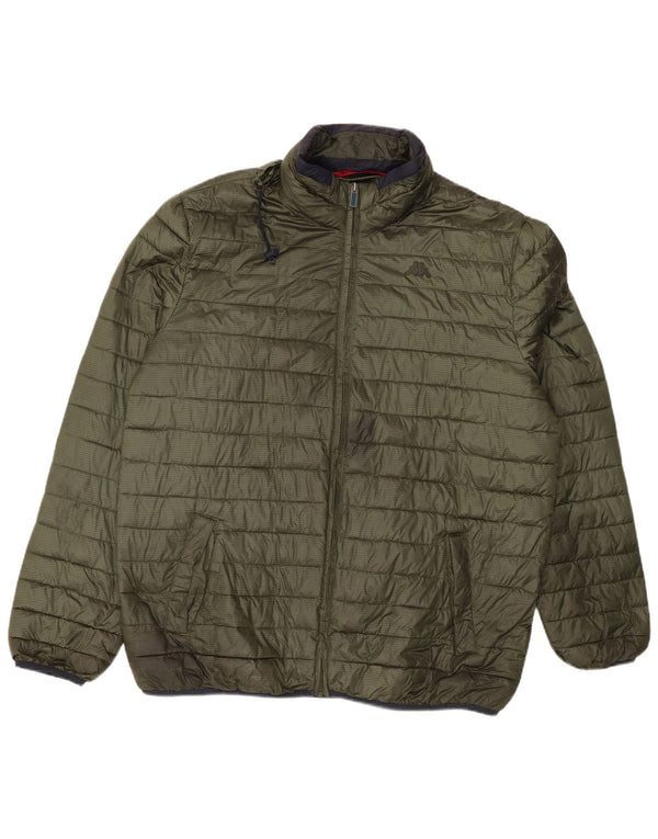 Kappa Herre hættepolstret jakke UK 44 2XL Grøn nylon