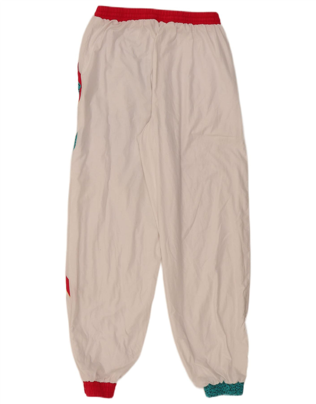 VINTAGE Træningsdragt til kvinder Joggers UK 14 Medium White Colourblock