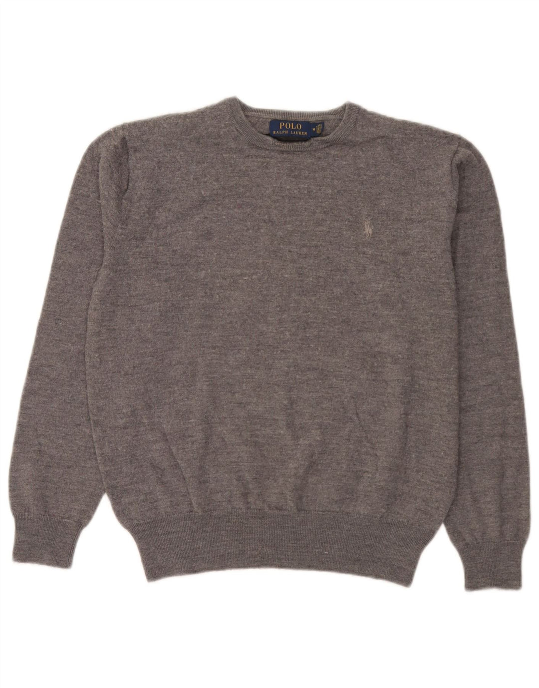 Polo Ralph Lauren Herre Crew Neck Jumper Sweater Medium Grey Uld
