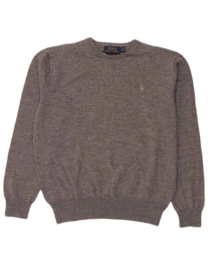 Polo Ralph Lauren Herre Crew Neck Jumper Sweater Medium Grey Uld