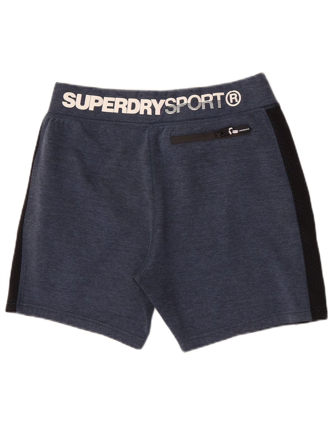 Superdry grafiske sportsshorts til mænd, store marineblå colourblock polyester