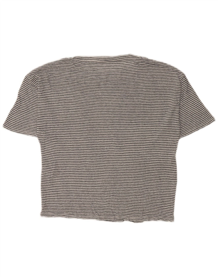 Max Mara Dame Weekend T-Shirt Top UK 14 Medium Hvid Stribet Nautical