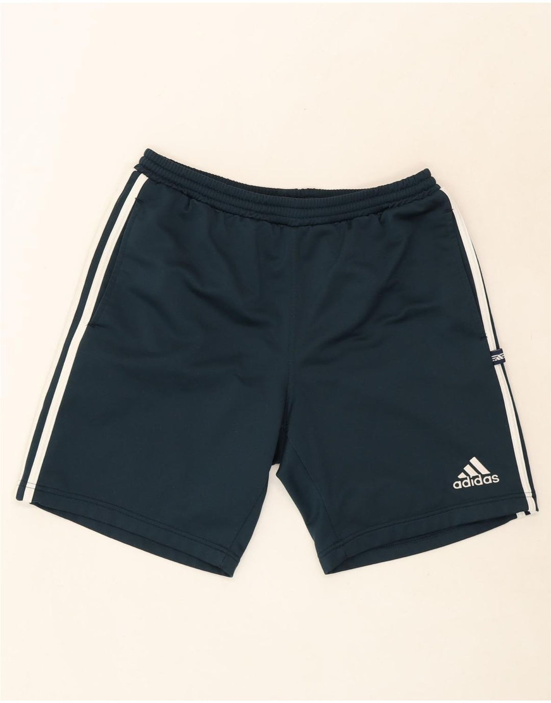 ADIDAS Mens Sport Shorts Large Navy Blue Vintage Adidas and Second-Hand Adidas from Messina Hembry 