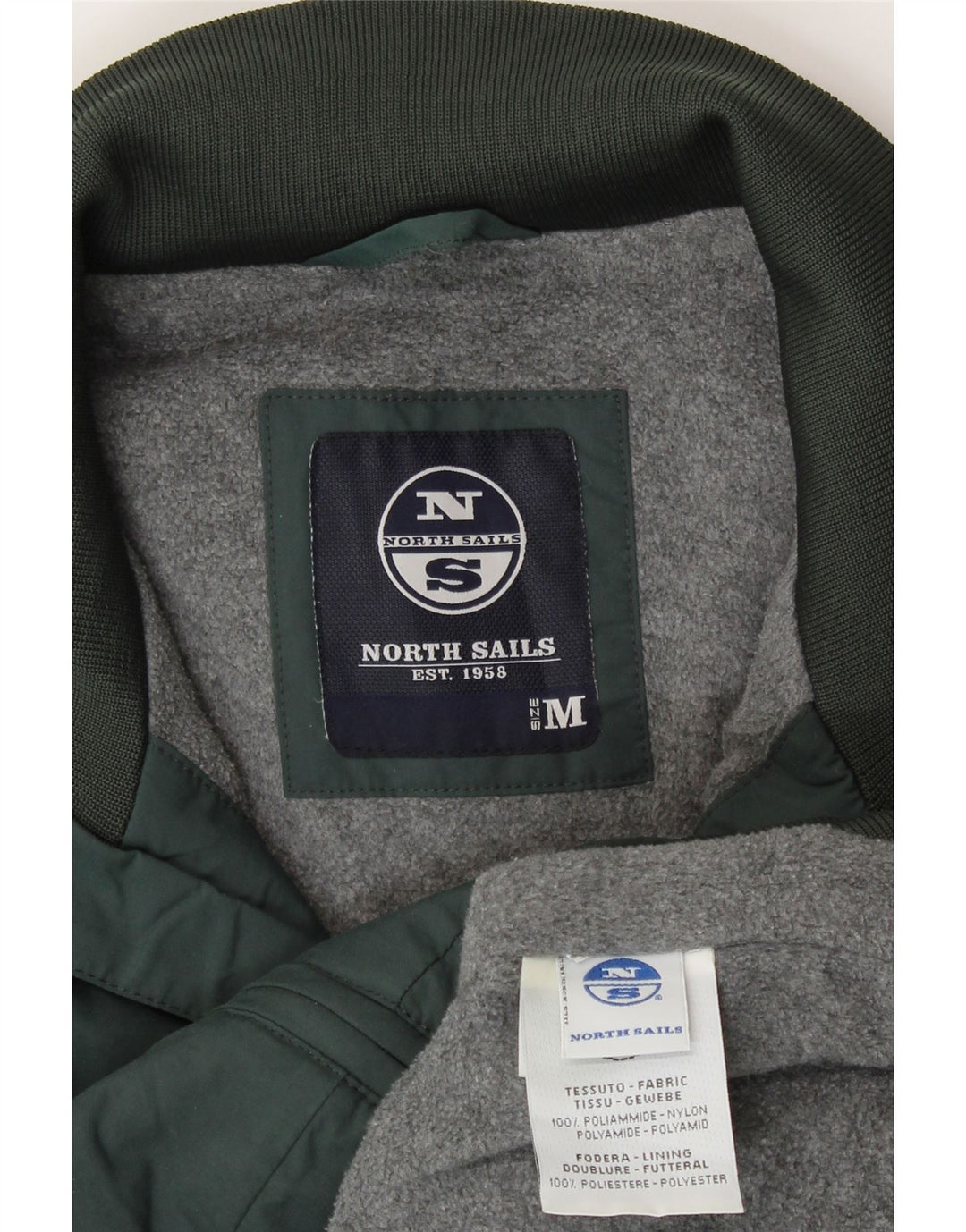 North Sails Herre Bomber Jacket UK 38 Medium Green Nylon