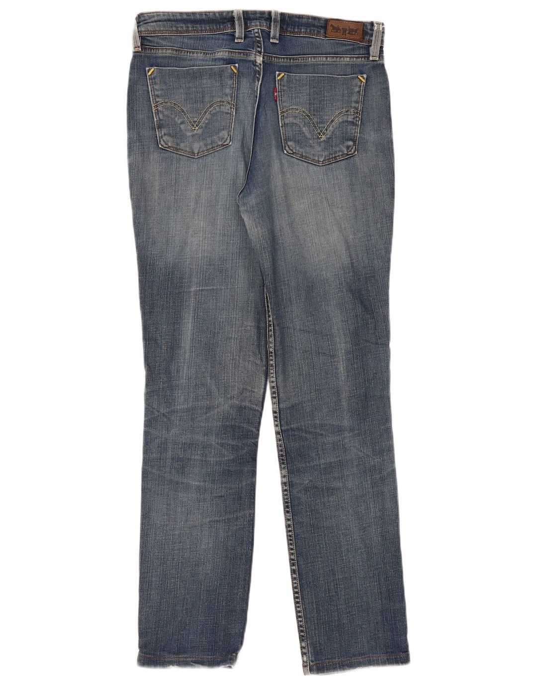 Levi's Dame 627 lige jeans W32 L30 Blå