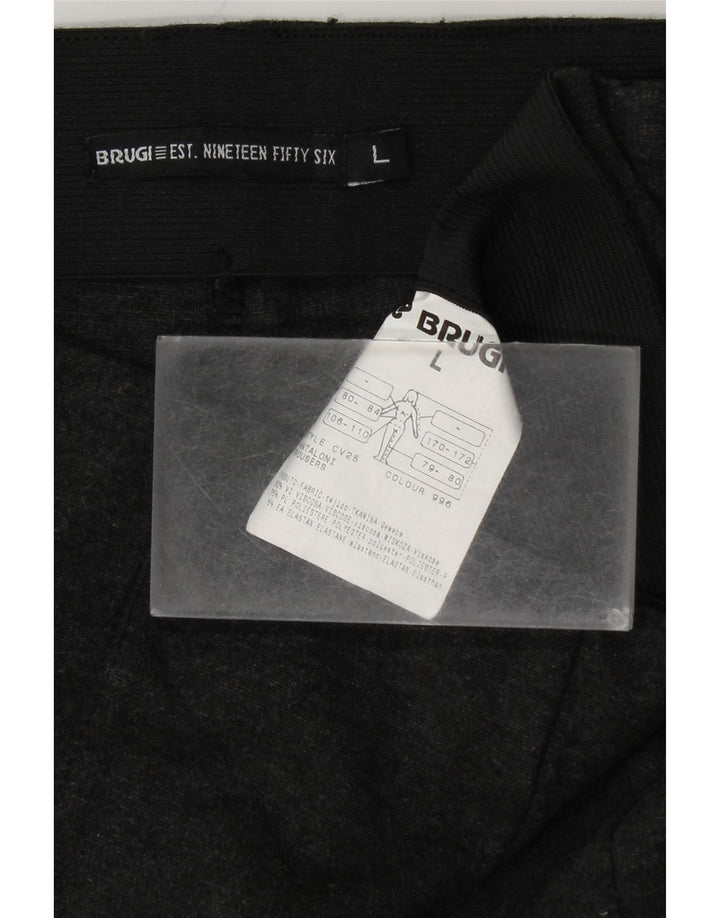 BRUGI Dame Slim Casual Bukser Large W32 L28 Sort Viscose