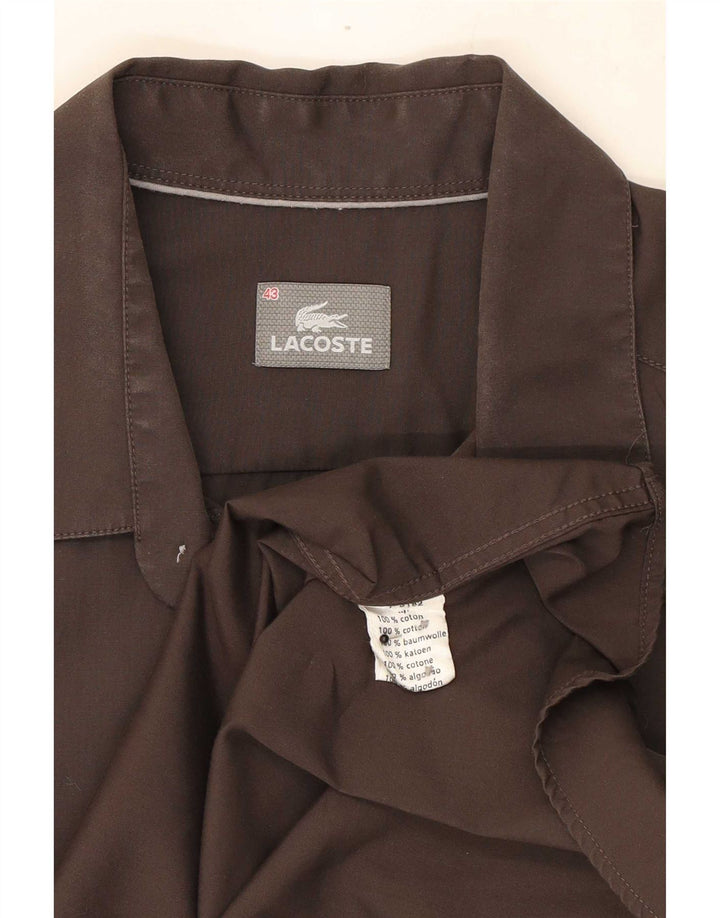 Lacoste Herreskjorte str. 43 Stor brun bomuld