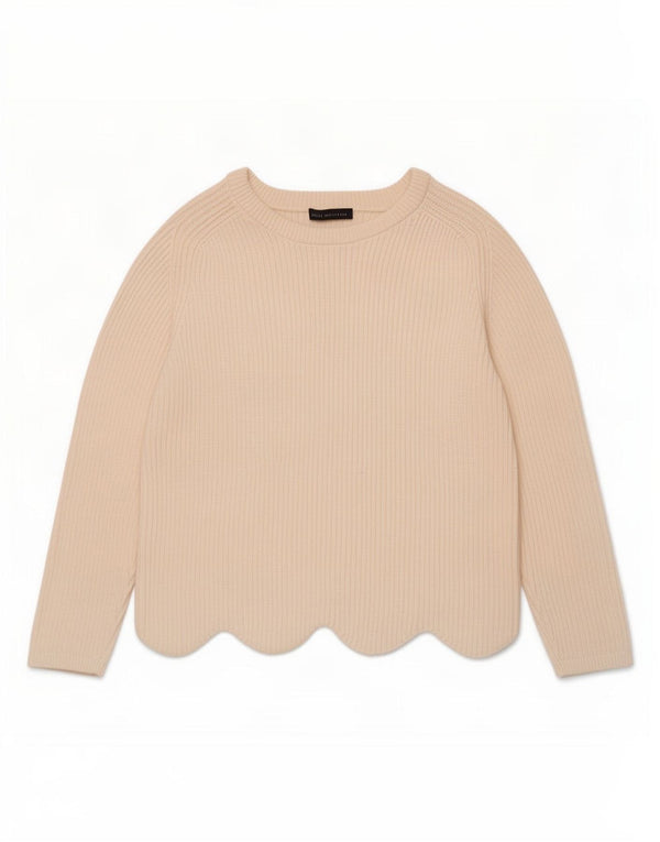 Marks & Spencer Dame Boat Neck Jumper Sweater UK 20 2XL Off White Bomuld