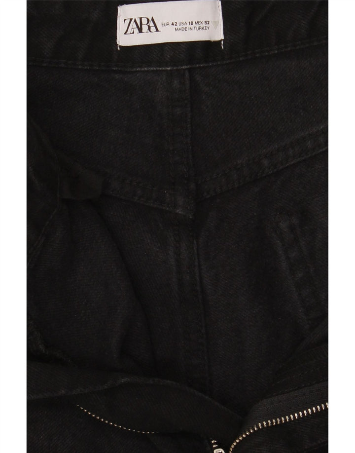 Zara Dame Løse Jeans EU 42 Large W32 L28 Sort