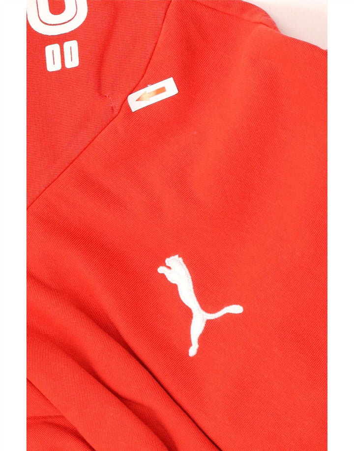 Puma Grafisk hættetrøje til mænd Medium Rød