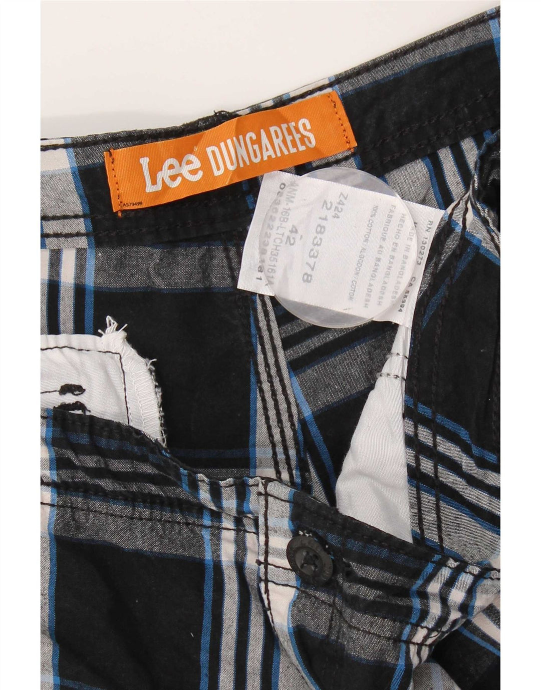 Lee Herre Cargo Shorts W42 2XL sort ternet bomuld