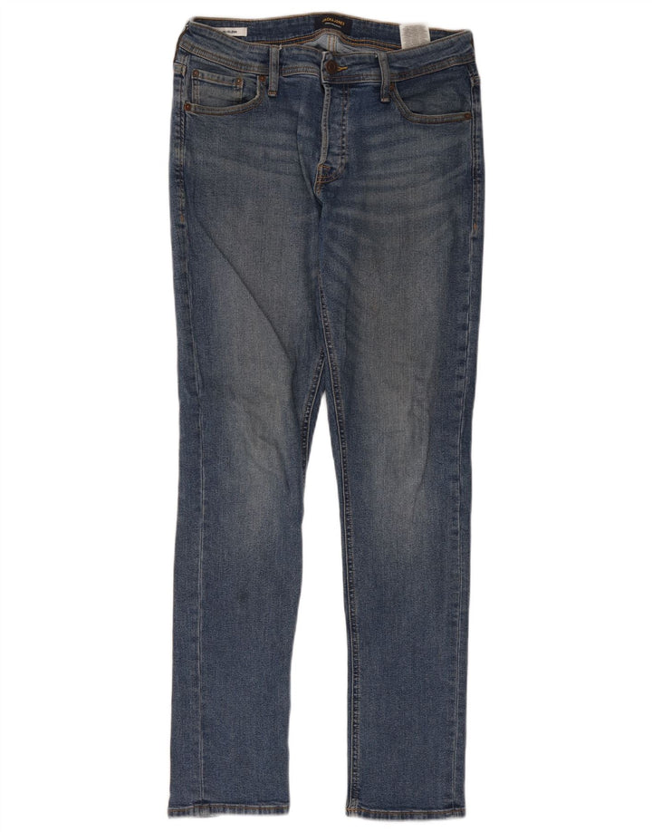 Jack & Jones Herre GLENN Slim Jeans W31 L34 Blå Bomuld