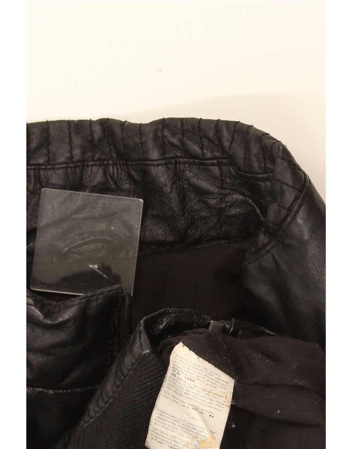 Vintage herre læderjakke IT 54 2XL Sort