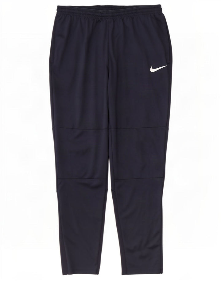 Nike herre Dri Fit træningsdragt bukser XL marineblå polyester